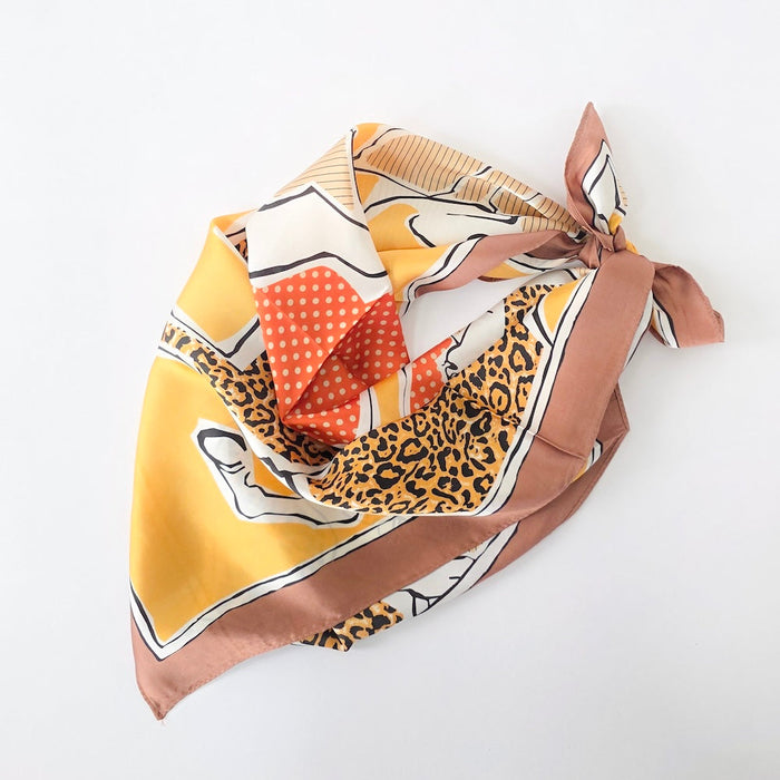 Indie Mixed Pattern Horse Square Scarf - Glamourous Grace