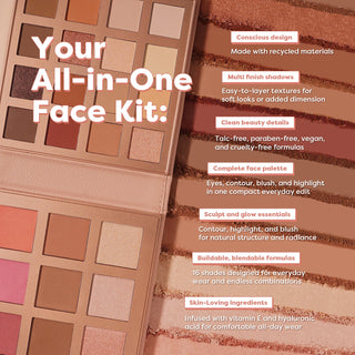 Mini Beauty Portfolio | 25 Shade Face, Eye, and Lip Beauty Kit