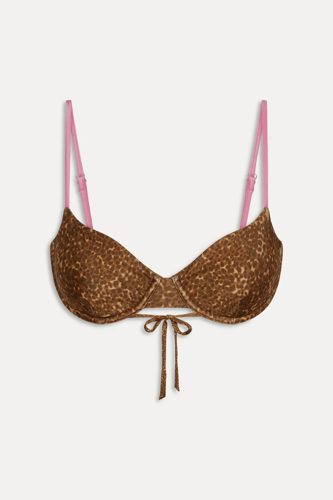 Ireland Satin Underwire Bikini Top Vintage Cheetah