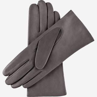 Isabella (dark grey) - Italian lambskin leather gloves with cashmere lining - Glamourous Grace