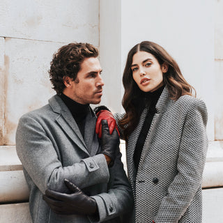 Sofia (red) - Italian lambskin leather gloves with silk lining - Glamourous Grace