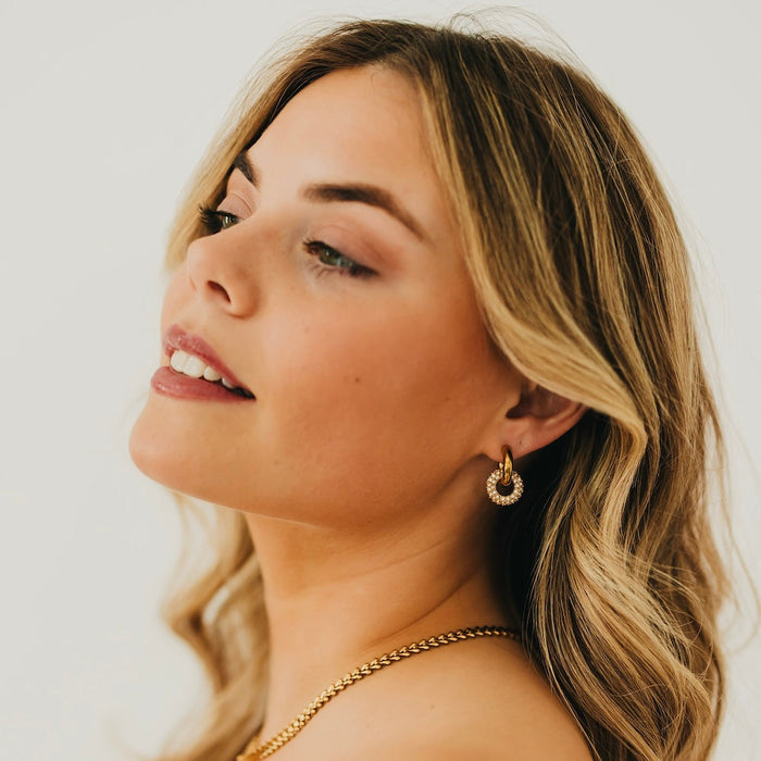 Ivy Interlock Hoop Earring - WATERPROOF - Glamourous Grace
