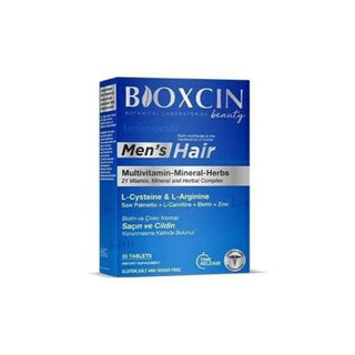 Bioxcin Beauty Men's Hair Growth Supplement - Keratin, Biotin, Saw Palmetto, L-Arginine - Hair Loss Treatment & DHT Blocker - 30 Tablets - Glamourous Grace