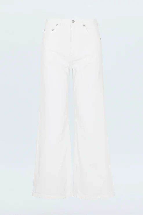 Jaydn Low Slung Palazzo Jeans White