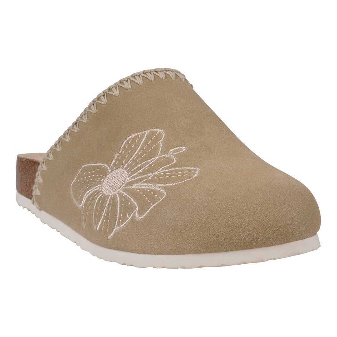 Women's Jamie Natural Slide Footbed Clogs - Glamourous Grace