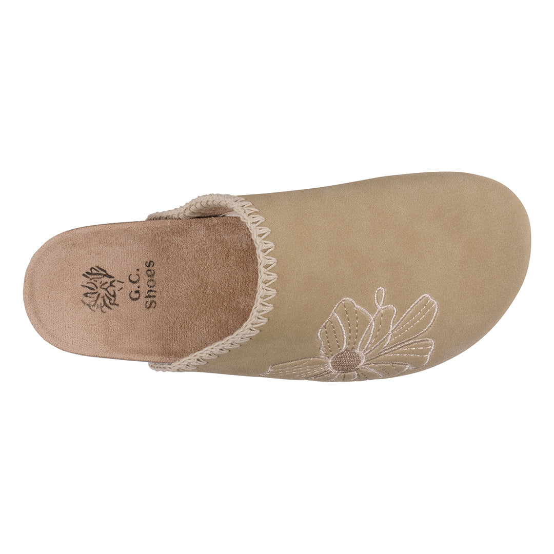 Women's Jamie Natural Slide Footbed Clogs - Glamourous Grace