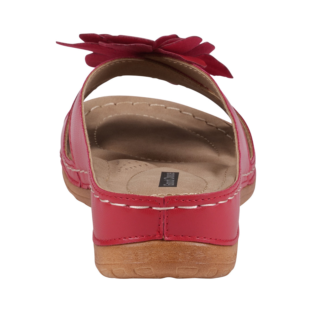 Women's Joy Coral Flower Flat Sandals - Glamourous Grace