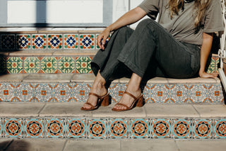 J.Adams Stormi camel suede heels with pointed toe and stiletto heel, showcasing elegant women's footwear.