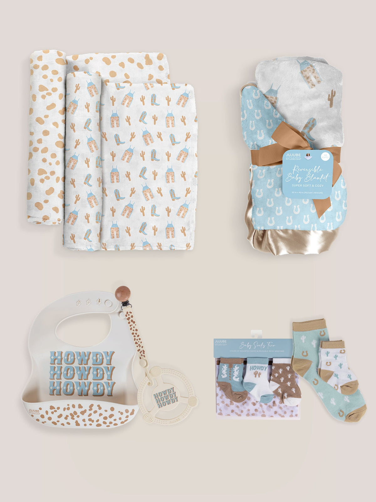 Everyday Essentials Baby Bundle - Howdy Partner Blue - Glamourous Grace