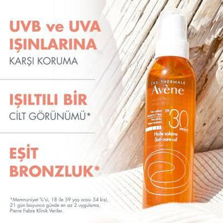 Avene SPF 30+ Sunscreen Oil Spray - Water-Resistant, Non-Greasy Sun Protection for Sensitive Skin - Glamourous Grace