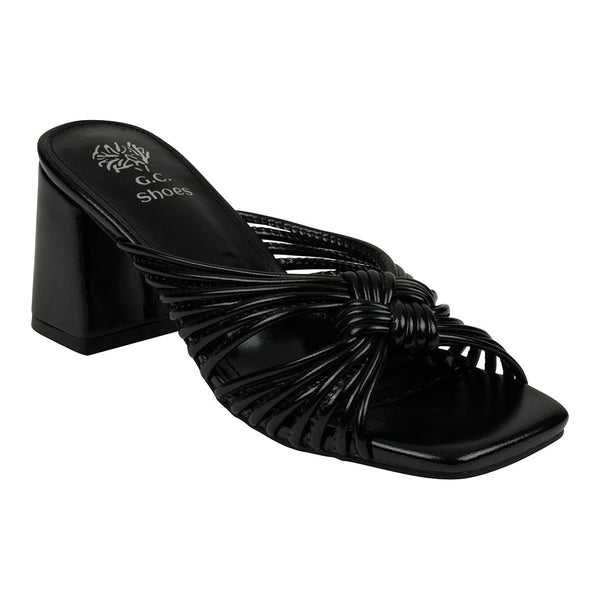 Josie Black Strappy Heeled Sandals - Glamourous Grace