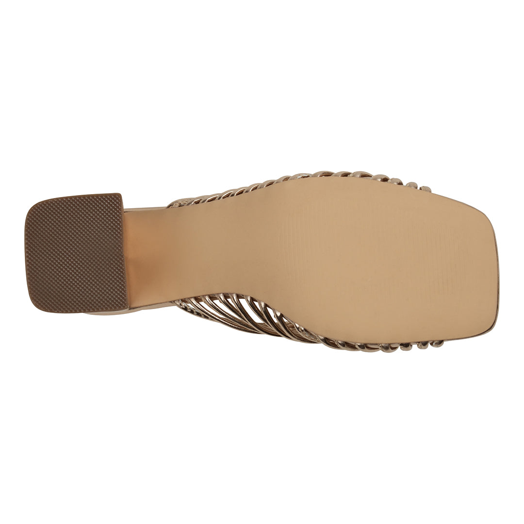 Josie Bronze Strappy Heeled Sandals - Glamourous Grace