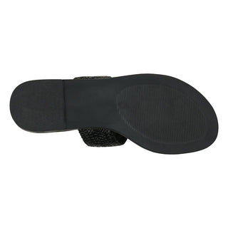 Women's Jovie Black Thong Flat Sandals