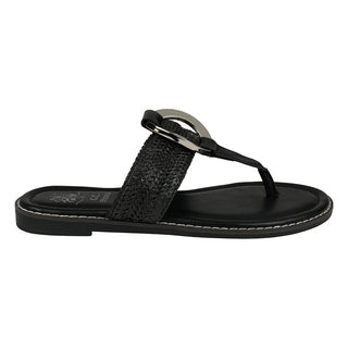 Women's Jovie Black Thong Flat Sandals