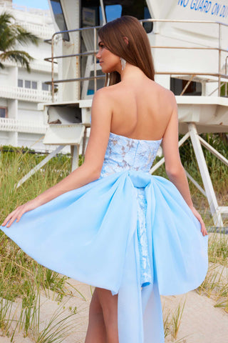 Nox Anabel JQ1017 Sweetheart Floral Big Bow Back A-Line Dress
