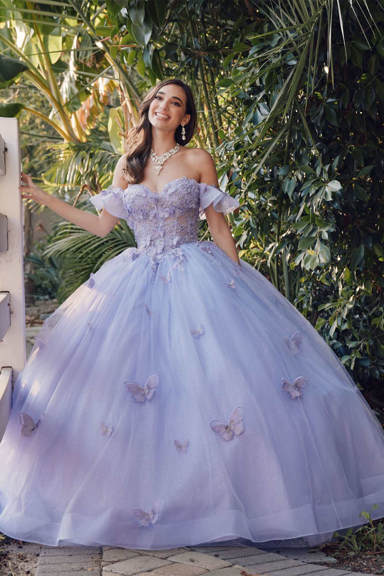 Juliet JT1448J Off the Shoulder A-Line Poofy Quinceanera Ball Gown - Glamourous Grace