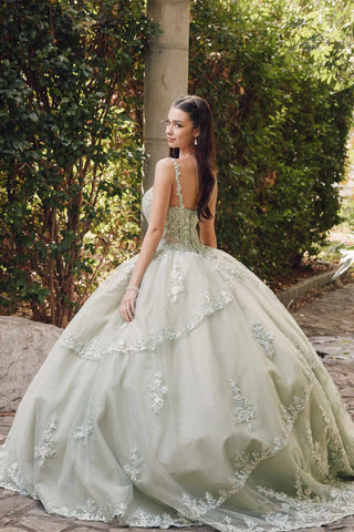 Juliet JT1450J Poofy Sweetheart Corset Boned Quinceanera Ball Gown