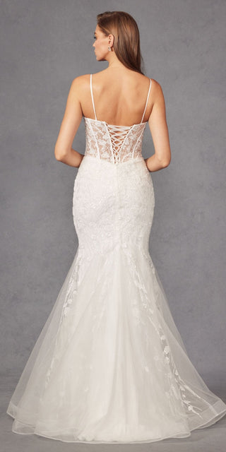 Juliet JT2441SW Long Corset Bodice Embellished Mermaid Wedding Dress