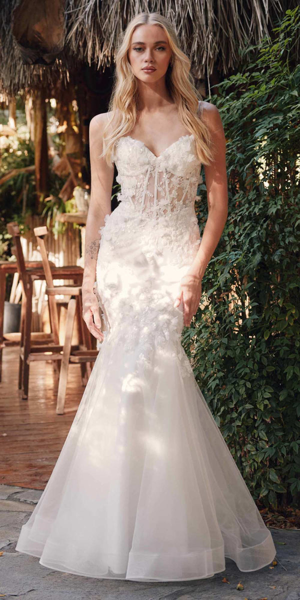 Juliet JT2469KW Long Sweetheart Boned Embellished Bodice Trumpet Gown - Glamourous Grace