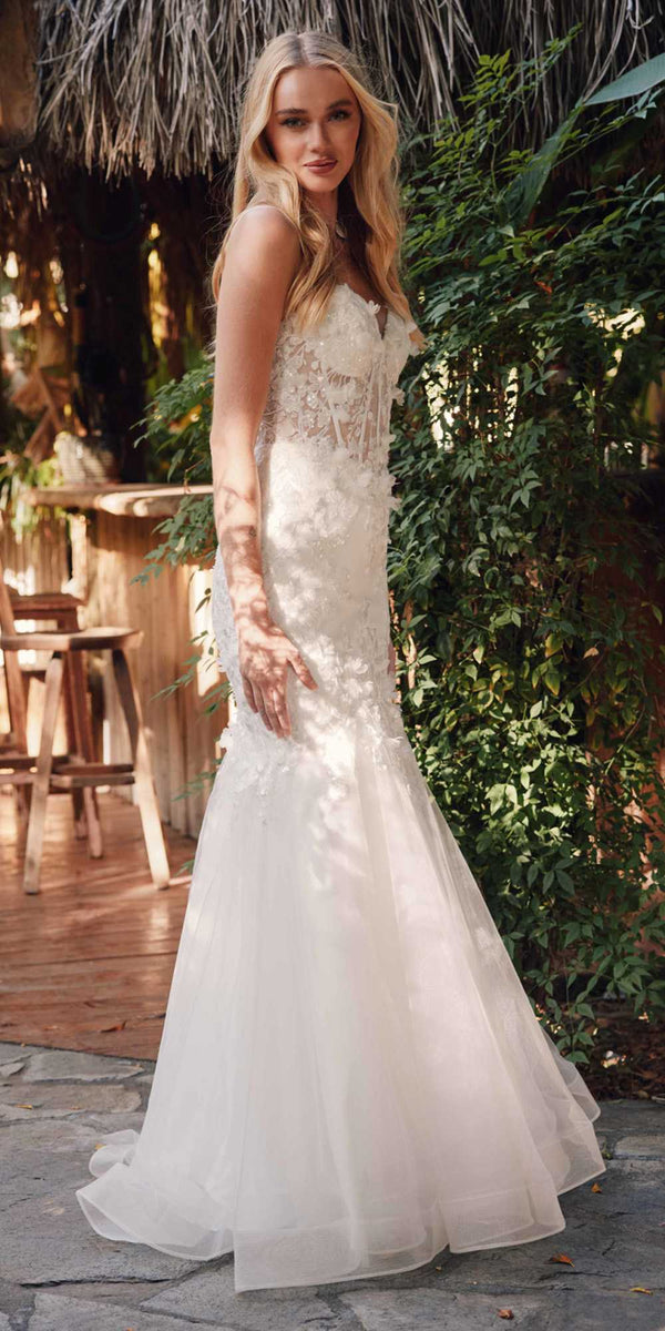 Juliet JT2469KW Long Sweetheart Boned Embellished Bodice Trumpet Gown - Glamourous Grace
