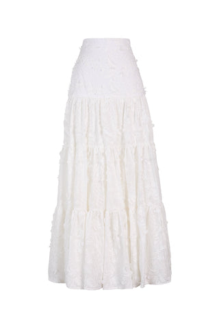 JULIETA SKIRT IN EMBROIDERY GARDEN OFF WHITE - Glamourous Grace