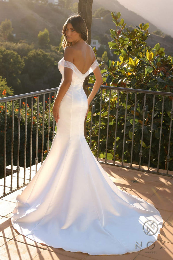 Nox Anabel JW979 Long Sweetheart Off Shoulder Wedding Mermaid Dress - Glamourous Grace