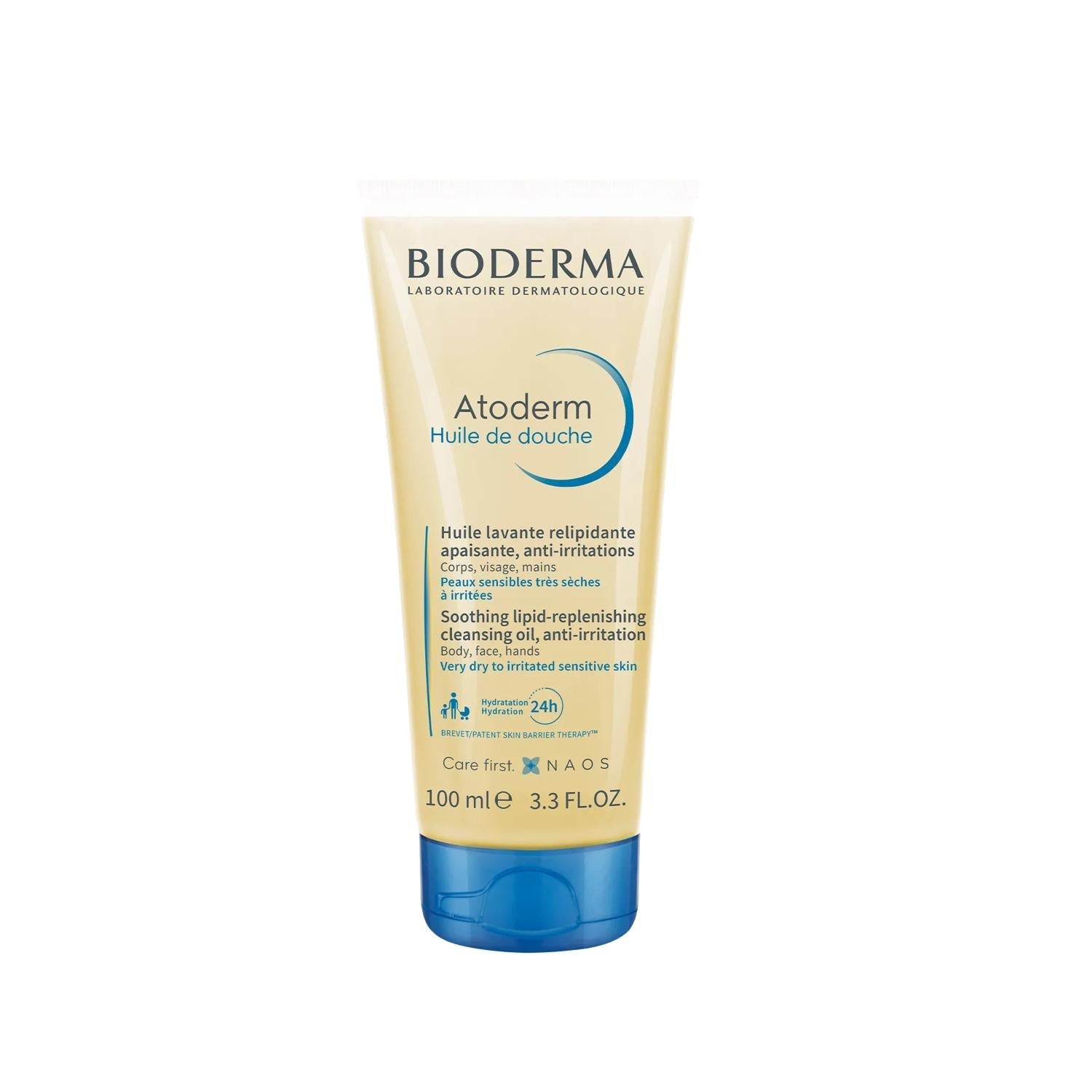 Bioderma Atoderm Shower Oil for Dry & Very Dry Skin - Gentle, Moisturizing Body Wash 100ml - Glamourous Grace