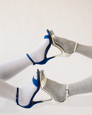 J.Adams blue suede heels with pointed toes and stiletto heels, stylish and elegant footwear for women.