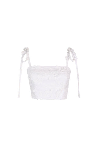 JAZMIN TOP IN EMBROIDERY GARDEN OFF WHITE - Glamourous Grace