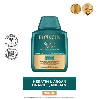 Bioxcin Keratin Argan Repair Shampoo - Nourishing and Repairing Damaged Hair with Keratin, Argan Oil, and Vitamins - Glamourous Grace