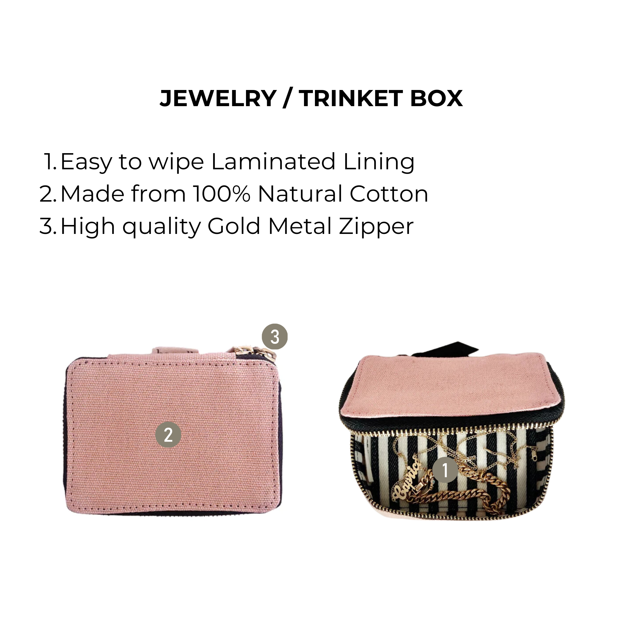 Jewelry/Trinket Box – Small – Pink/Blush - Glamourous Grace