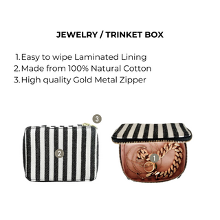 Jewelry/Trinket Box – Small – Striped - Glamourous Grace