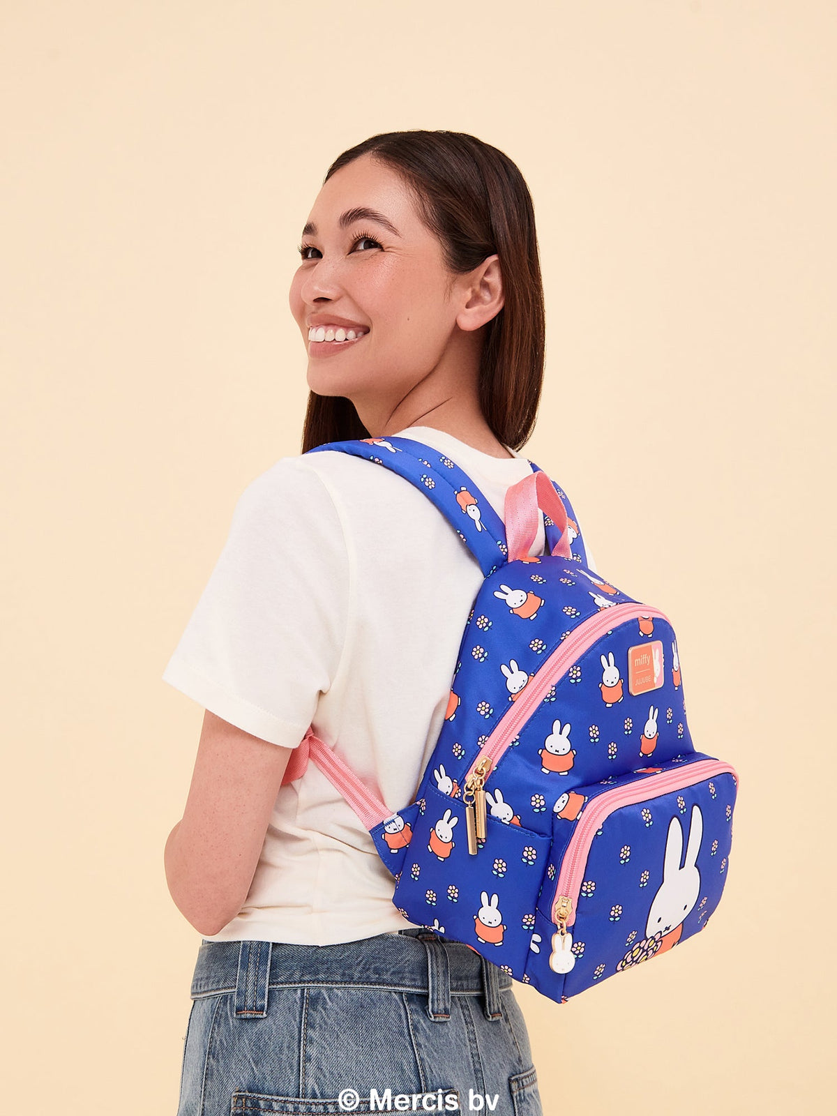 Miffy Flower Fields Everyday Mini Backpack - Blue & Orange