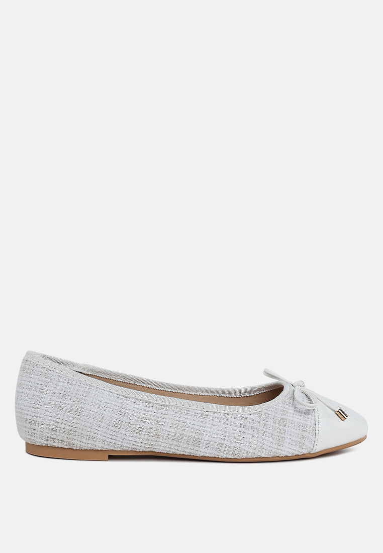 Junpey Plaid Tweed Ballet Flats - Glamourous Grace