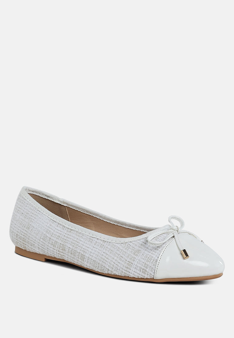 Junpey Plaid Tweed Ballet Flats - Glamourous Grace