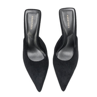 Luna - Black Velvet Mules
