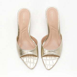 Orlina - Gold Kitten Heels