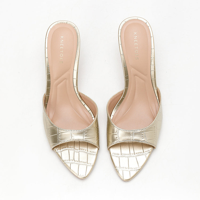 Orlina - Gold Kitten Heels