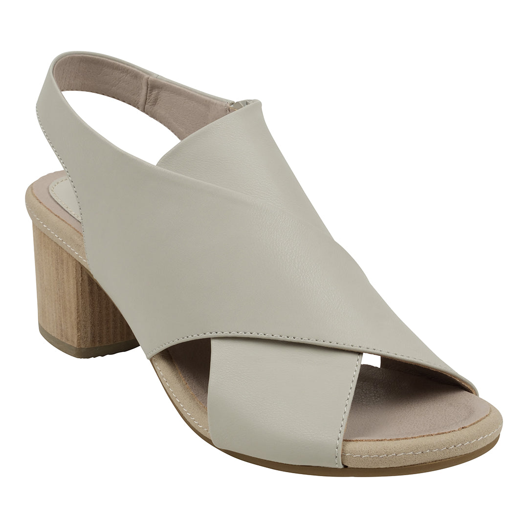Keefa Stone Cross Strap Slingback Heeled Sandals - Glamourous Grace
