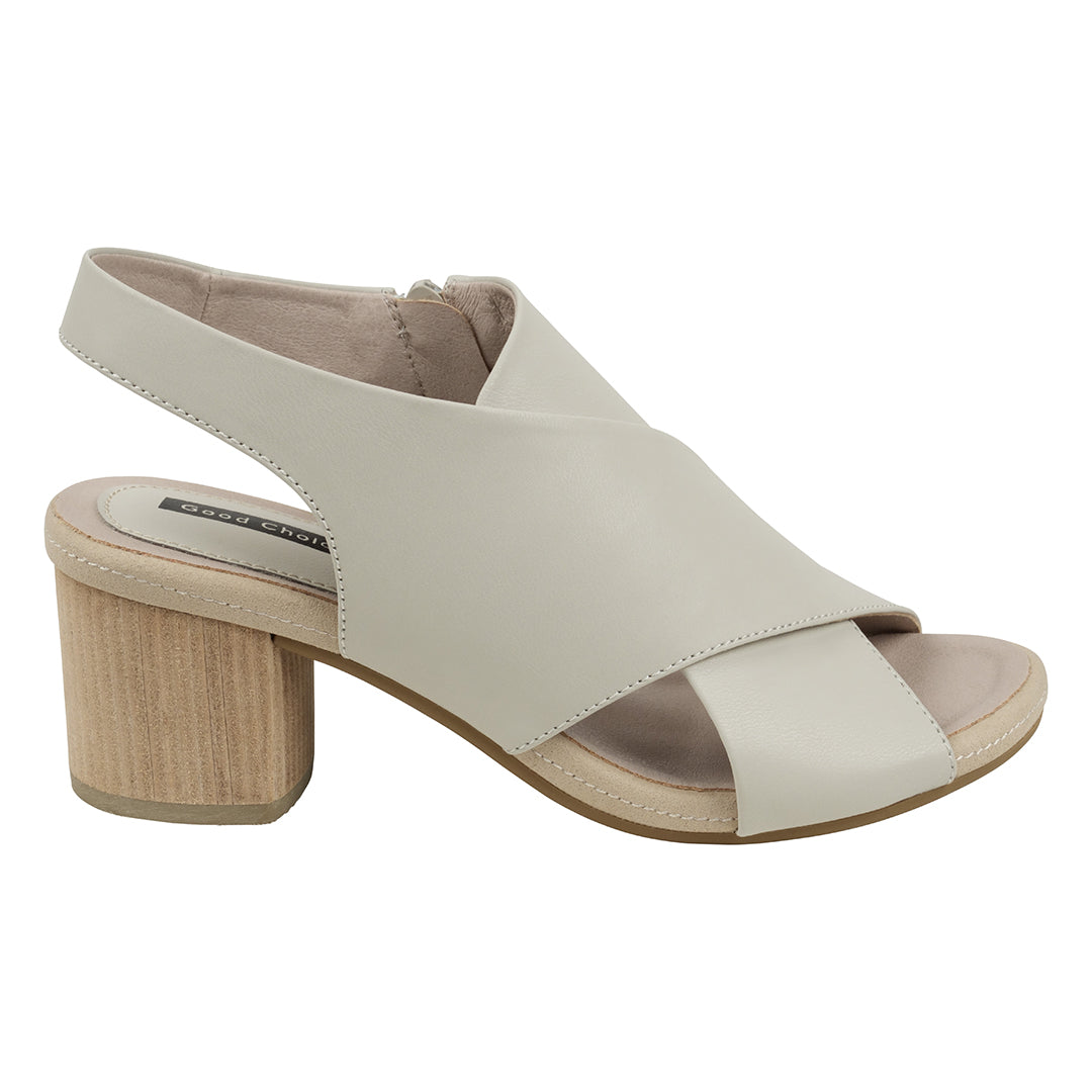 Keefa Stone Cross Strap Slingback Heeled Sandals - Glamourous Grace