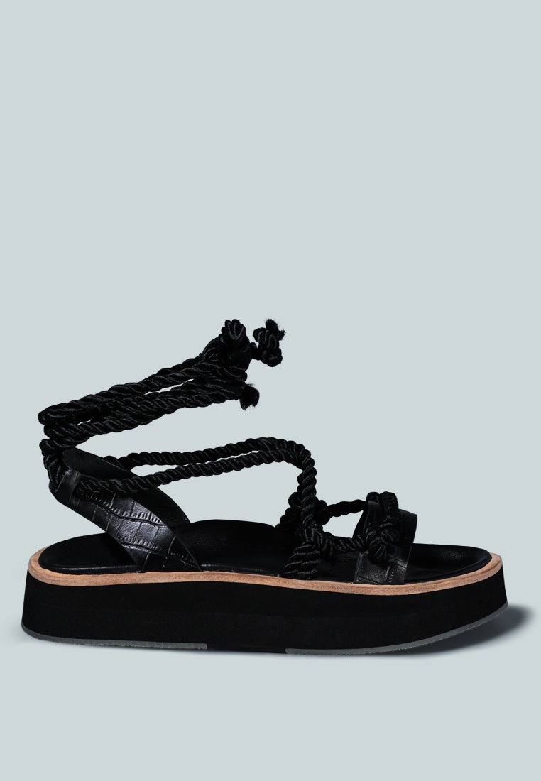 Kendall Strings Platform Leather Sandal - Glamourous Grace