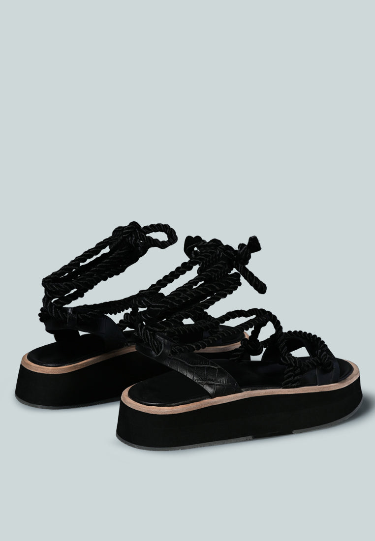 Kendall Strings Platform Leather Sandal - Glamourous Grace