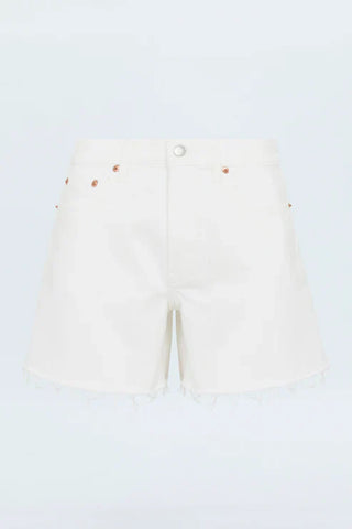 Kennedy Mid Rise Cut Off Short Antique White