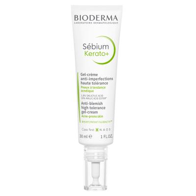 Bioderma Sebium Kerato+ Gel Cream for Oily and Acne-Prone Skin - Dermatologically Tested, Salicylic Acid Skincare - Glamourous Grace