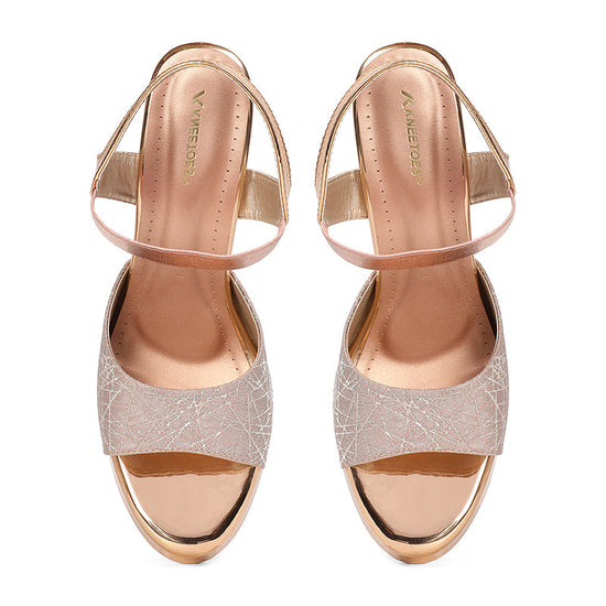 Campbell - Rose Gold Block Heels