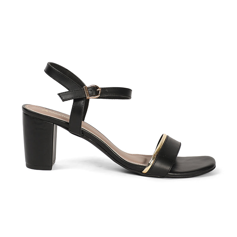 Mila - Black Block Heels - Glamourous Grace