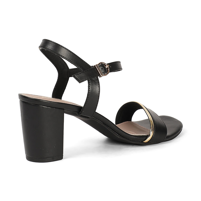 Mila - Black Block Heels - Glamourous Grace