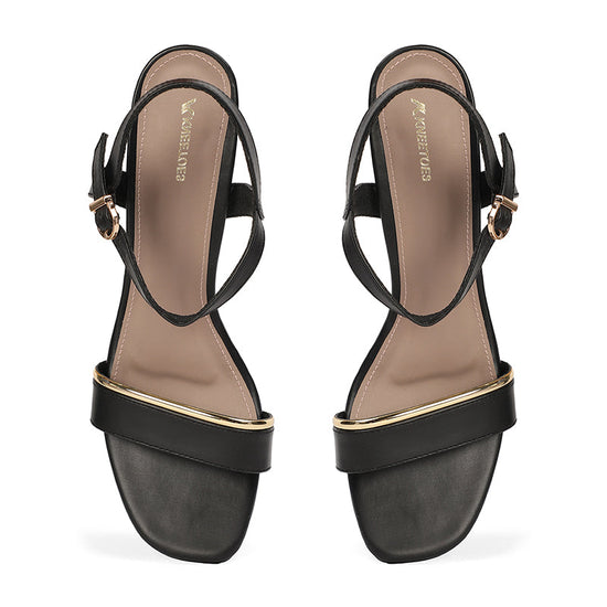 Mila - Black Block Heels