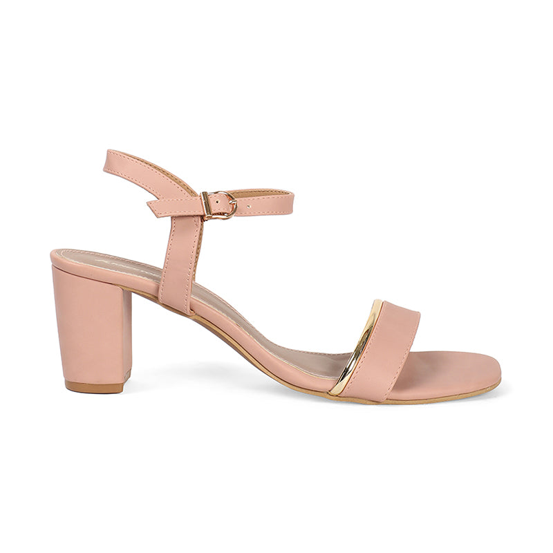 Mila - Pink Block Heels - Glamourous Grace