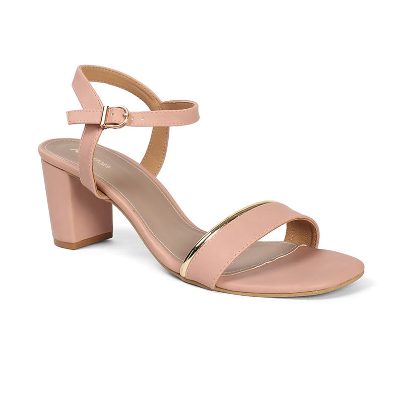 Mila - Pink Block Heels - Glamourous Grace